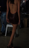 Hire BEC+BRIDGE Celestia Mini Dress in Plum