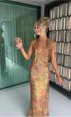Hire FAIT PAR FOUTCH Liana Dress in Fleur Sequin Gold