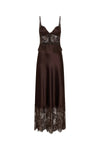 Hire SNEAKY LINK Jaz Hand Lace Maxi Dress in Chocolate Brown