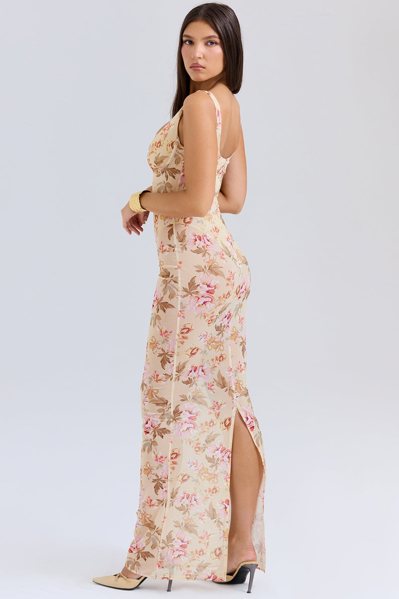 Hire HOUSE OF CB Robina Honeyflower Print Maxi Dress